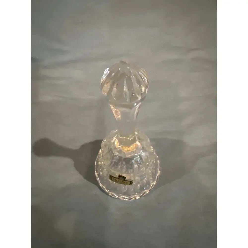 Vintage Kristal Zajecar Yugoslavia 24% Lead Crystal Dinner Bell Sawtooth Rim